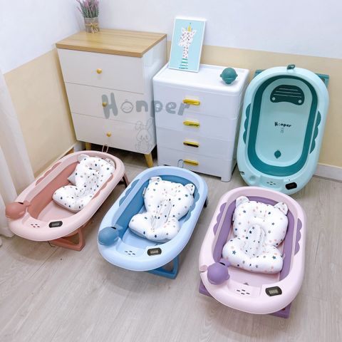  Chậu tắm gấp gọn Honper HP-109 kèm phao có nhiệt kế 