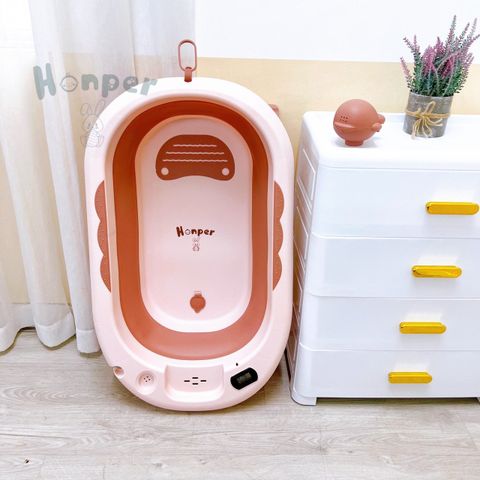  Chậu tắm gấp gọn Honper HP-109 kèm phao có nhiệt kế 