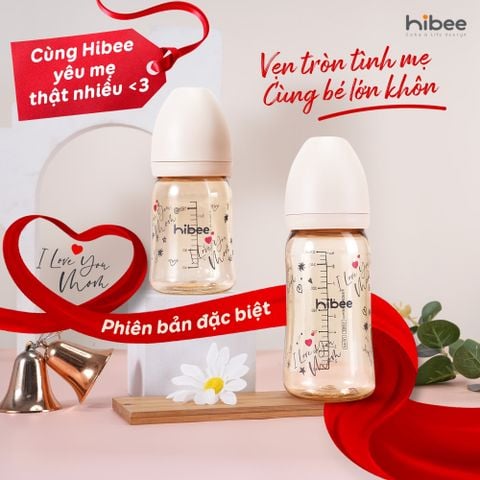  Bình Sữa Hibee họa tiết I Love You Mom 