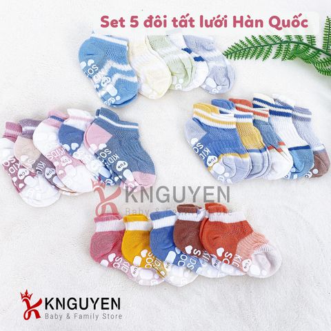  Set 5 đôi tất lưới hàn quốc 