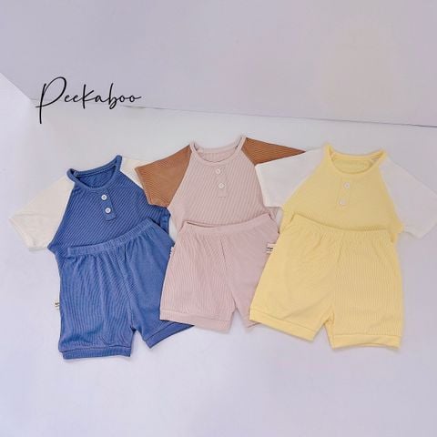  Set bộ cộc tay cotton tăm Peekapoo 