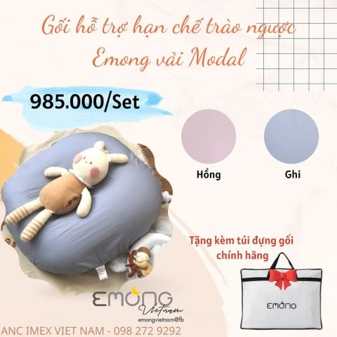  GỐI CHỐNG TRÀO NGƯỢC CHO BÉ EMONG HÀN QUỐC VẢI MODAL 