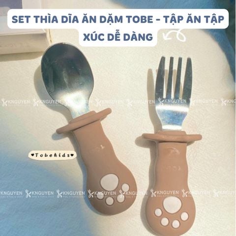  Bộ Thìa Dĩa Ăn Dặm Silicon Tobe - MS3124 