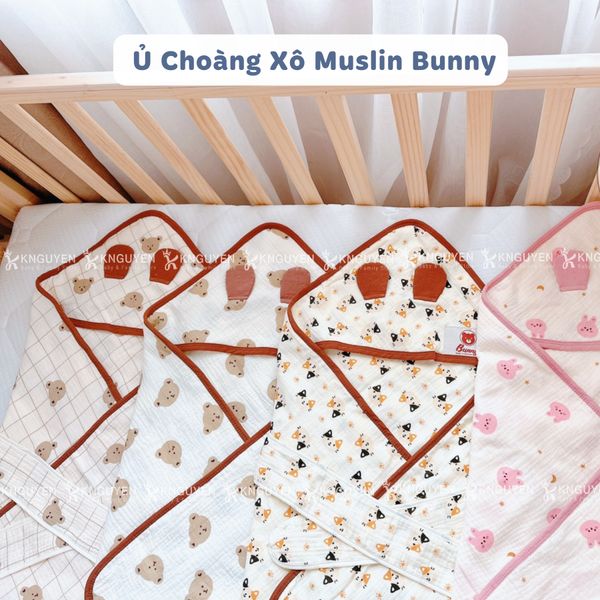  Ủ Choàng Xô Kèm Đai Bunny 