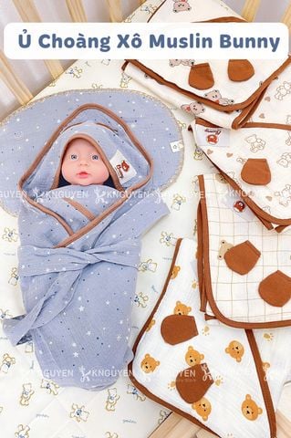  Ủ Choàng Xô Kèm Đai Bunny 