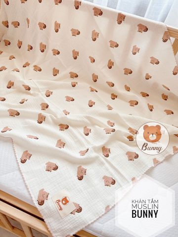  Khăn Tắm Vải Xô Bunny 
