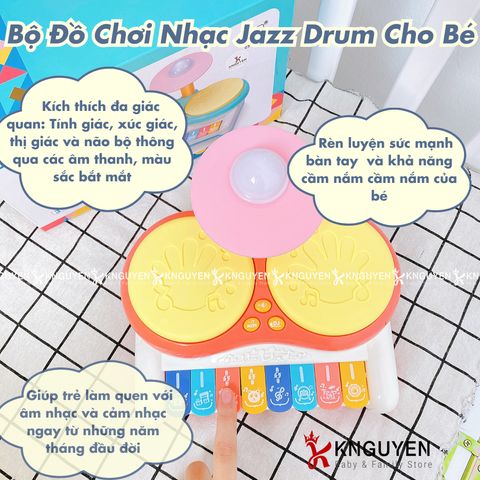  Bộ Đồ Chơi Nhạc Jazz Drum Cho Bé 