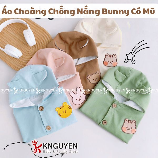  Áo Choàng Bunny Thêu hình 