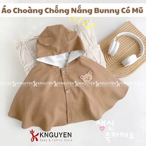  Áo Choàng Bunny Thêu hình 