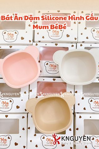  Bát Ăn Dặm Silicone Hình Gấu - Mum BéBé 