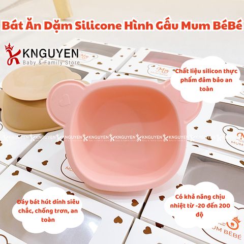  Bát Ăn Dặm Silicone Hình Gấu - Mum BéBé 