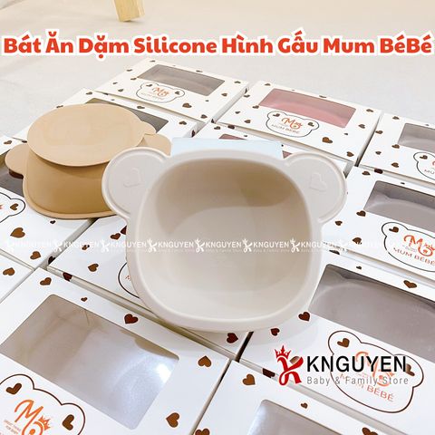  Bát Ăn Dặm Silicone Hình Gấu - Mum BéBé 