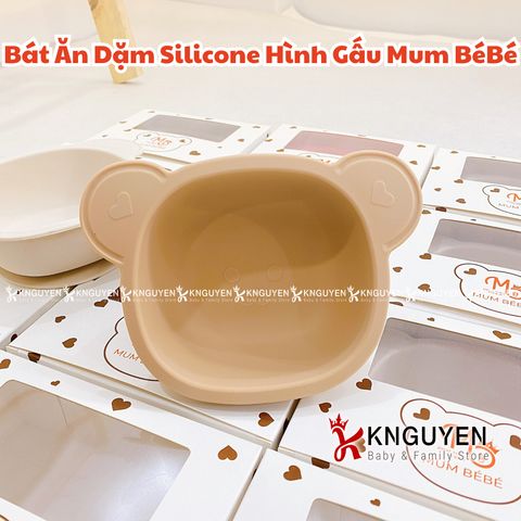  Bát Ăn Dặm Silicone Hình Gấu - Mum BéBé 