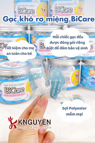  Gạc Khô Rơ Miệng Bicare (30gói) 