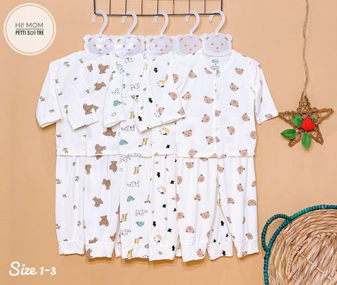  Set Bộ Dài Tay Cúc Giữa Hi Mom Chất Liệu Cotton 