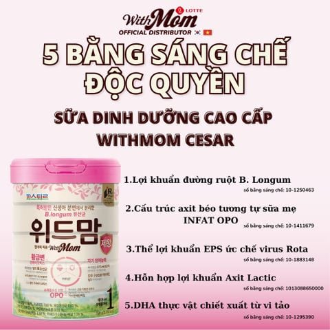  Sữa bột Hàn Quốc cao cấp With Mom Premium (750g) 