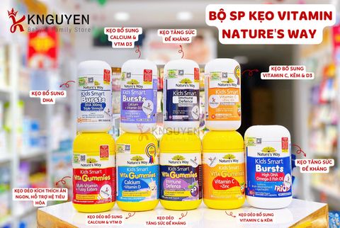  Kẹo biếng ăn Smart Vita Gummies Fussy Easter Nature's way 60v (Hàng công ty) 