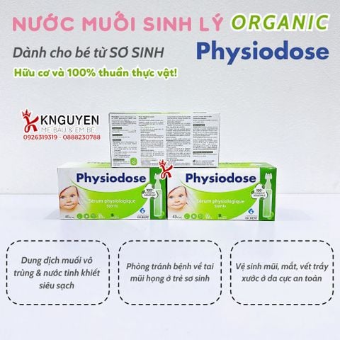  Physiodose Pháp - dòng 100% thực vật - hộp 40 ống x 5ml - Từ sơ sinh 
