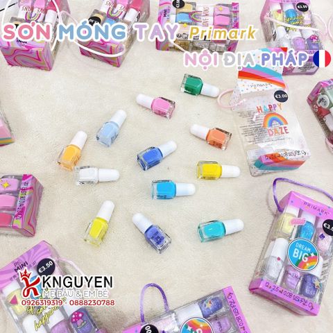  Bộ sơn móng tay bé gái Primark ( set 12) Pháp 