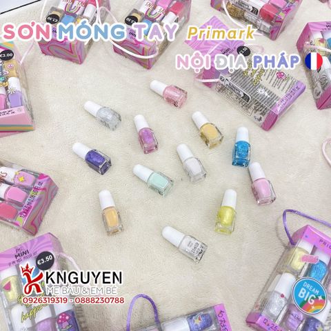  Bộ sơn móng tay bé gái Primark ( set 12) Pháp 