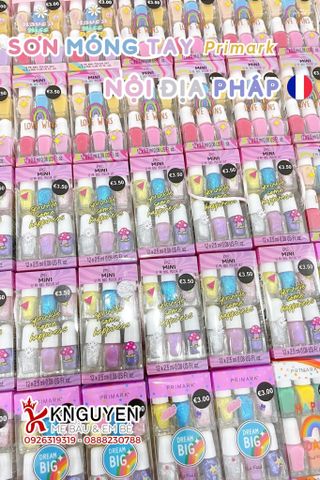  Bộ sơn móng tay bé gái Primark ( set 12) Pháp 