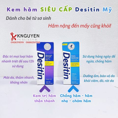  KEM CHỐNG HĂM DESITIN MÀU XANH -TUÝP 113G 