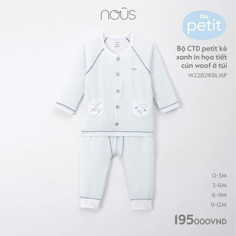  Bộ Cài Thẳng Dài Petit Hồng Nhạt Nous 