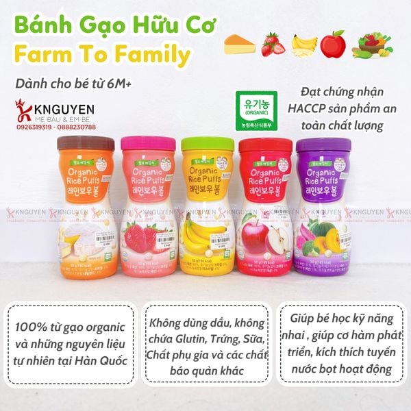  Bánh Gạo Hữu Cơ Farm To Family 