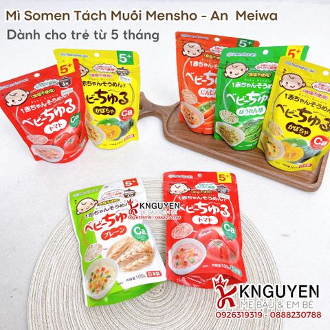  Mì Somen Mensho-an Tách Muối  -100g - (5m+) 