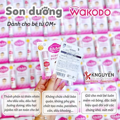 WAKODO-Son Dưỡng Môi Cho Bé Từ Sơ Sinh (5g) 