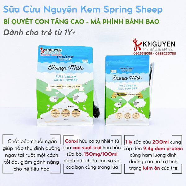  Sữa Cừu Nguyên Chất Spring Sheep 
