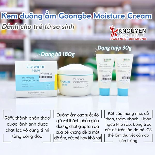  Kem Dưỡng Ẩm Miễn Dịch Goongbe Moisture Cream Cho Trẻ Sơ Sinh Và Trẻ Nhỏ 