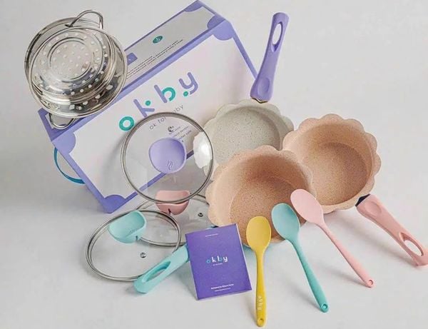  Bộ chảo đá hình hoa OKBY 