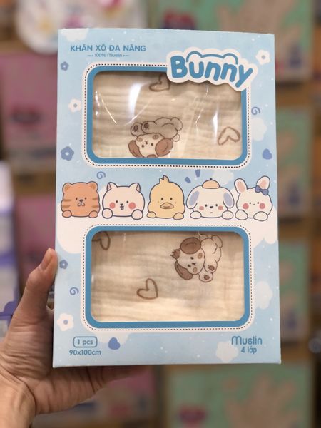  Khăn Tắm Bunny Hộp Xanh 