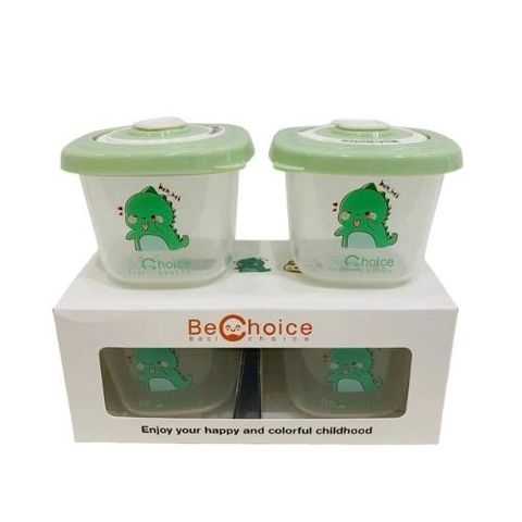  Set 2 hộp trữ đông thức ăn dặm nhiều họa tiết Be Choice 