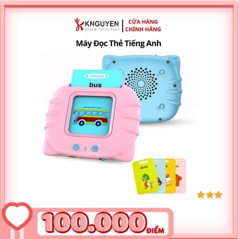  Máy đọc thẻ Flashcard Tiếng Anh, Máy đọc từ vựng tiếng anh cho bé 224 từ vựng kèm dây sạc pin tiện dụng 