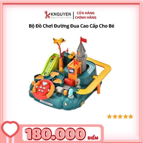  TP Đồ chơi lắp ráp đường đua ô tô cao cấp kết hợp vô lăng có đường ray cầu trượt sống động 