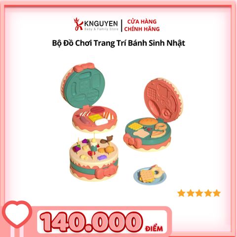  TP Bộ Đồ Chơi Trang Trí Bánh Sinh Nhật Kèm Đất Nặn An Toàn Cho Bé (3y+) 