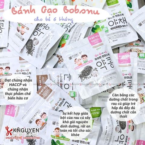  Bánh Gạo ngắn Bobsnu (10g) - 6m+ 