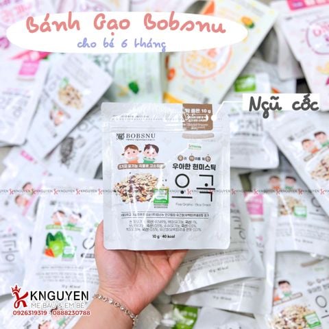  Bánh Gạo ngắn Bobsnu (10g) - 6m+ 