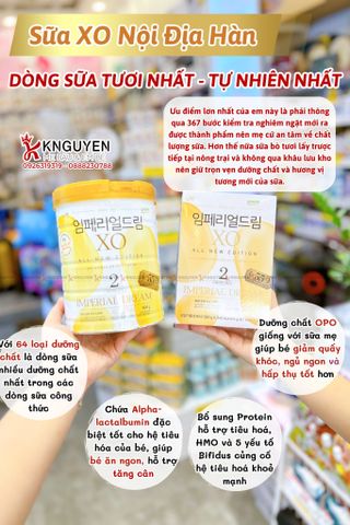  Sữa XO Hàn Quốc lon 800g 