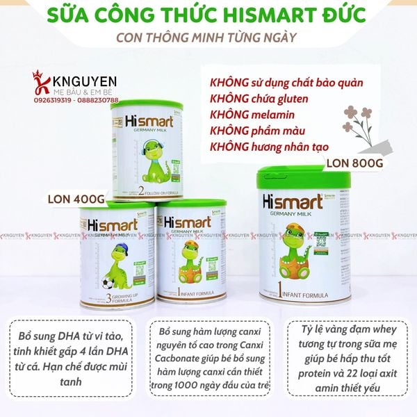  Sữa Bột Hismart Germany (800g) 