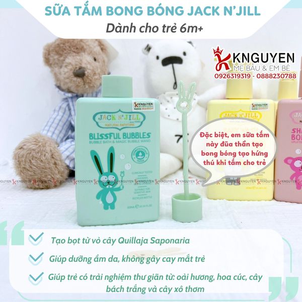  Sữa tắm tạo bọt Jack N Jill Blissful Bubble, 300 ml 