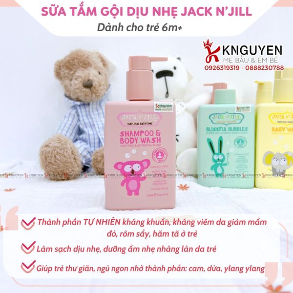  Dầu Gội & Sữa Tắm Thiên Nhiên Jack N' Jill 300ml 