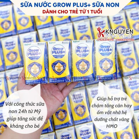  Sữa bột dinh dưỡng pha sẵn Growplus + sữa non 110ml 