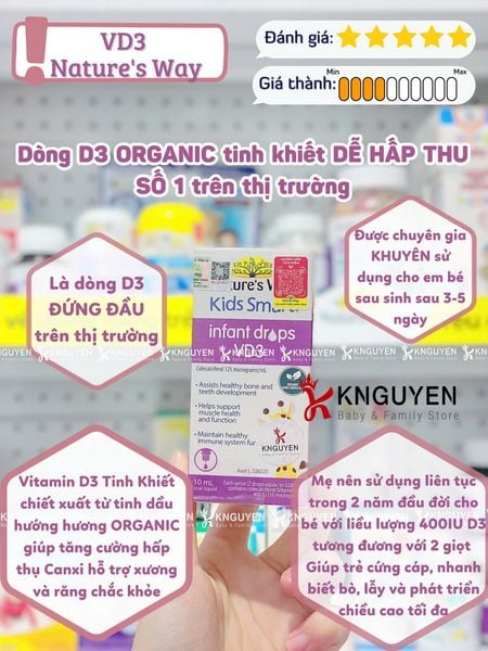  Nature's Way Kids Smart Infant Drops Vd3 - Bổ Sung Vitamin D3 Cho Bé 