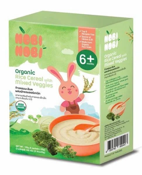  Bột gạo ăn dặm hữu cơ Nobi 120g (Từ 6 tháng tuổi) 