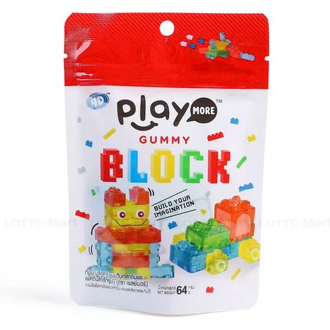  Kẹo Dẻo Playmore Xếp Hình Gói 64g 