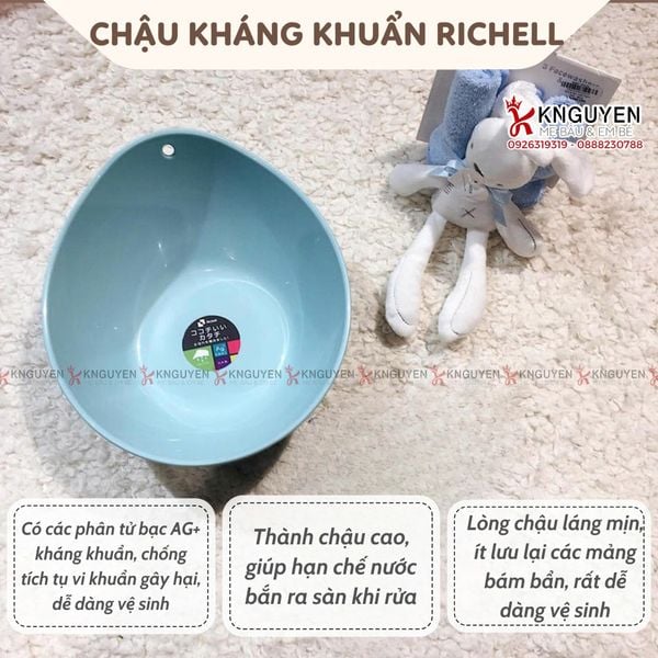  Chậu Nhựa Kháng Khuẩn Richell Hayur 