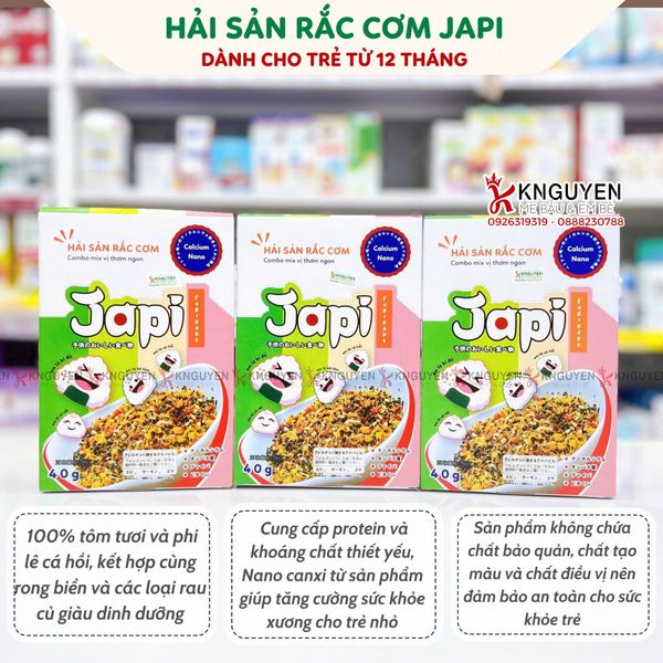  Rắc cơm trẻ em JAPIFOODS Hộp 4 vị 
